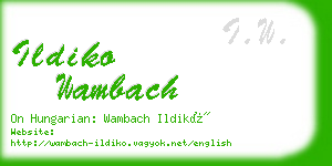 ildiko wambach business card